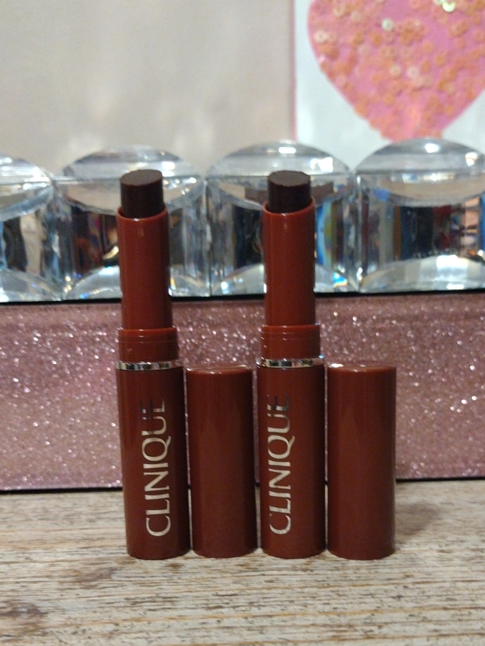 Clinique Almost Mini Lipstick in Black Honey 0.4 oz each 2-Pc Travel Set 🆕